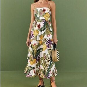 Farm Rio striped forest maxi dress - Size S